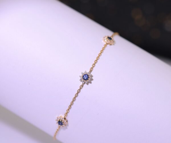 Sapphire Starlight Bracelet -「星夜藍語」18K金藍寶石真鑽手鍊