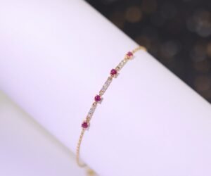 Ruby Symphony Bracelet – 「愛與勇氣的光芒」18k金紅寶石真鑽手鍊