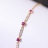 Ruby Symphony Bracelet – 「愛與勇氣的光芒」18k金紅寶石真鑽手鍊