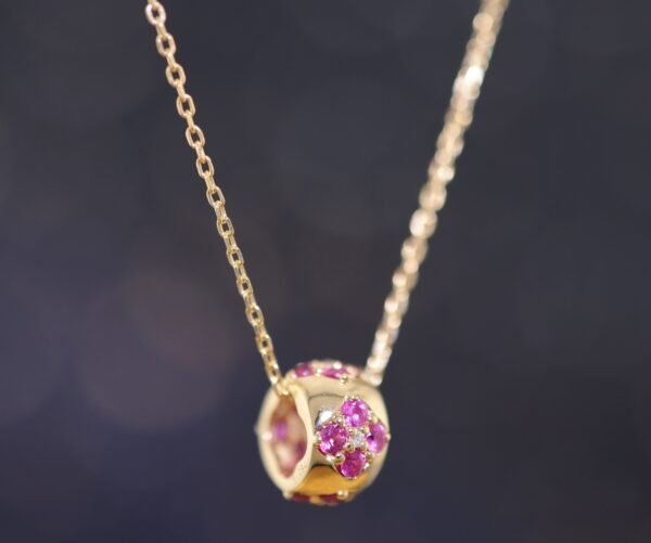 Ruby Blossom Charm —「紅運幸運草」18K金紅寶石真鑽項鍊