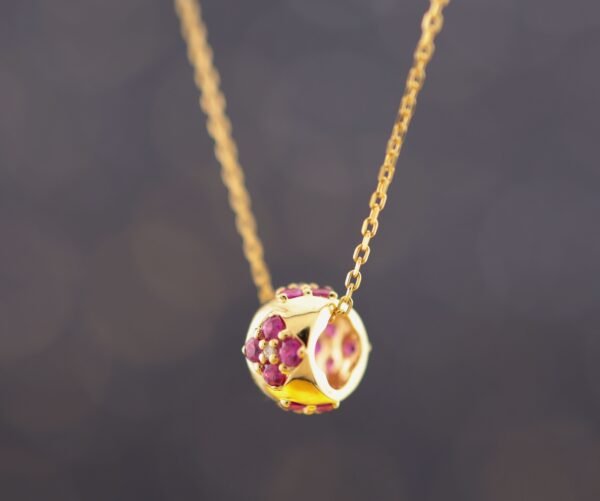Ruby Blossom Charm —「紅運幸運草」18K金紅寶石真鑽項鍊