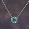 Emerald Crown Necklace —「綠光之環」18K金祖母綠真鑽項鍊