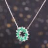 Emerald Crown Necklace —「綠光之環」18K金祖母綠真鑽項鍊