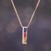 Harmony of Colors Necklace —「虹光心語」18K玫瑰金彩藍寶真鑽項鍊