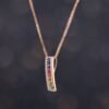 Harmony of Colors Necklace —「虹光心語」18K玫瑰金彩藍寶真鑽項鍊
