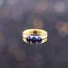Sapphire Trinity Ring —「藍韻簡華」18K金藍寶石戒指