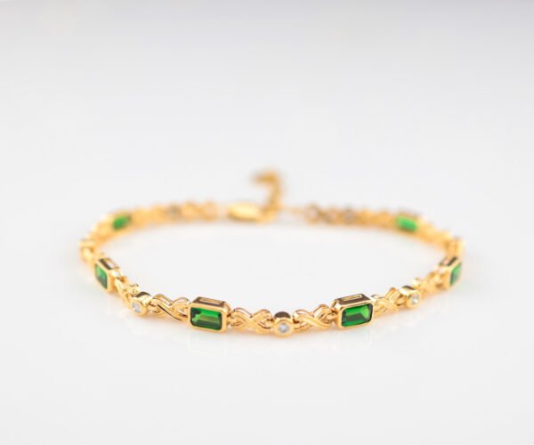 Tsavorite Elegance Bracelet -「無限綠光」18K金頂級沙弗萊真鑽手鍊