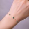 Emerald Starlight Bracelet –「綠意心語」18K金祖母綠真鑽手鍊