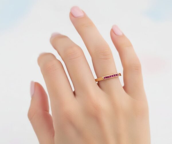 Ruby Orbid Ring -「赤心耀鑽」18K金紅寶石真鑽六邊形戒指