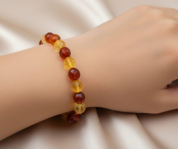 Trinity Glow Amber Bracelet - 三色光韻琥珀手串