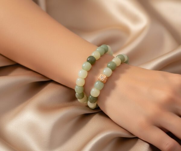 The Zen Cube Hetian Jade Bracelet - 靜心方糖和田玉手串