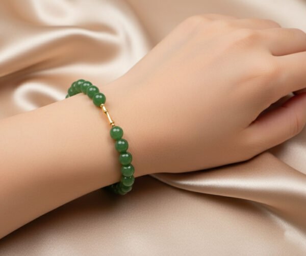 Golden Bamboo Fortune Bracelet -「青竹節節高」天然碧玉手串