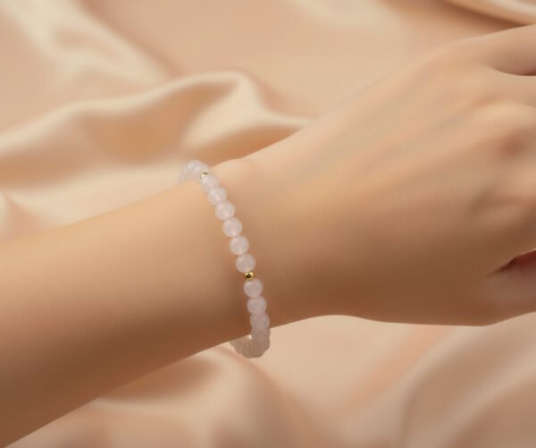 Blush of Fortune Jade Bracelet -幸運紅暈藕粉和田玉手串