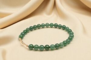 Golden Bamboo Fortune Bracelet -「青竹節節高」天然碧玉手串