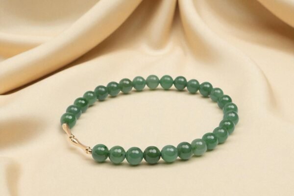 Golden Bamboo Fortune Bracelet -「青竹節節高」天然碧玉手串