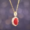 Rare Aka Coral 18K Gold Diamond Necklace - 珍稀阿卡珊瑚 18K金鑽石項鍊