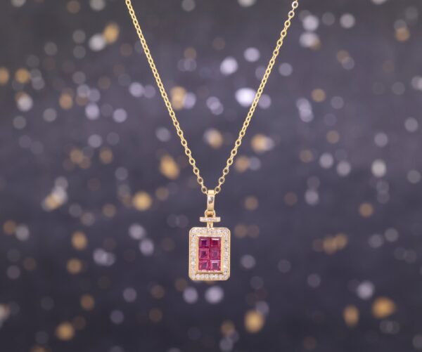 緬甸紅寶石・香水瓶設計｜18K金真鑽萬能扣項鍊 - Burmese Ruby Perfume Bottle Design | 18K Gold Diamond Clasp Necklace