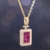 緬甸紅寶石・香水瓶設計｜18K金真鑽萬能扣項鍊 - Burmese Ruby Perfume Bottle Design | 18K Gold Diamond Clasp Necklace