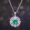 18K 白金 真鑽花冠設計項鍊 - 18K White Gold Diamond Floral Crown Necklace