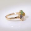 Hetian Jade Heart-Shaped Lucky Clover 18K Gold Ring - 和田玉愛心幸運草 18K 金戒指