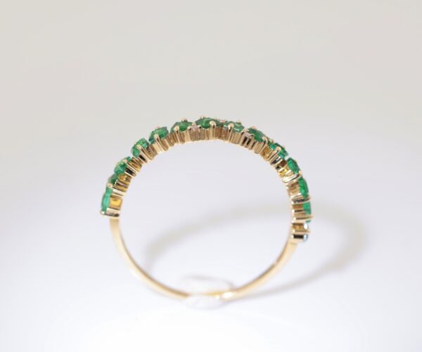 Princess Emerald 18K Gold Band Ring - 祖母綠公主方 18K 金排戒