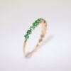Princess Emerald 18K Gold Band Ring - 祖母綠公主方 18K 金排戒