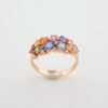 Color Sapphire Blue 18K Gold Band Ring - 彩藍寶 18K 金排戒