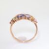 Color Sapphire Blue 18K Gold Band Ring - 彩藍寶 18K 金排戒