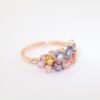 Color Sapphire Blue 18K Gold Band Ring - 彩藍寶 18K 金排戒