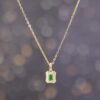 Kaza Green Tsavorite 18K Gold Diamond Pendant - 卡扎綠沙弗萊 18K 金鑽石墜飾