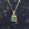 Kaza Green Tsavorite 18K Gold Diamond Pendant - 卡扎綠沙弗萊 18K 金鑽石墜飾