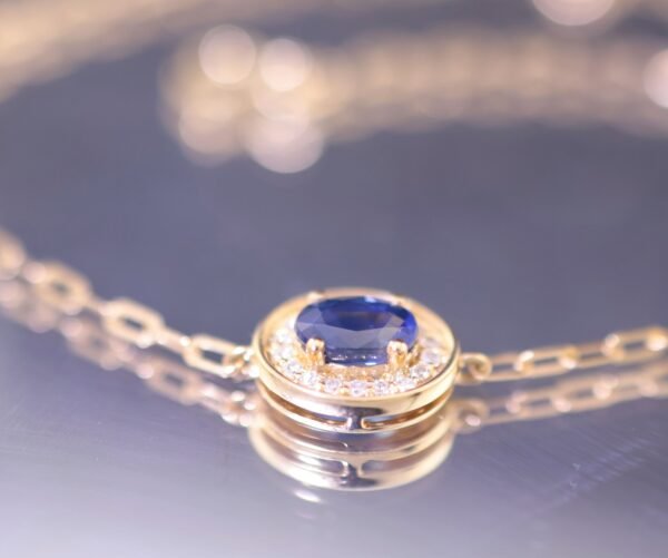 Top-grade royal blue sapphire 18K gold bracelet - 頂級皇家藍藍寶石 18K 金手鍊