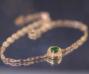 IMG_2473 Top-grade Tsavorite (Kaza Green) 18K Gold Diamond Bracelet - 頂級沙弗萊(卡扎綠)18K 金鑽石手鍊