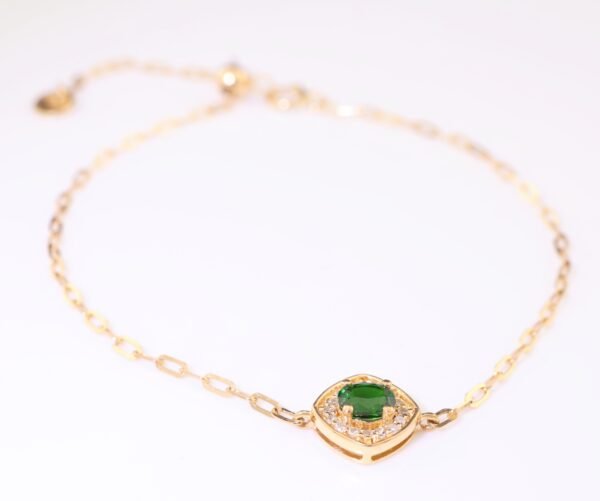 Top-grade Tsavorite (Kaza Green) 18K Gold Diamond Bracelet - 頂級沙弗萊（卡扎綠）18K 金鑽石手鍊