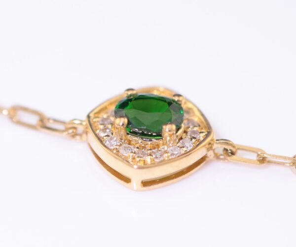 Top-grade Tsavorite (Kaza Green) 18K Gold Diamond Bracelet - 頂級沙弗萊（卡扎綠）18K 金鑽石手鍊