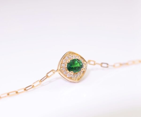 Top-grade Tsavorite (Kaza Green) 18K Gold Diamond Bracelet - 頂級沙弗萊（卡扎綠）18K 金鑽石手鍊