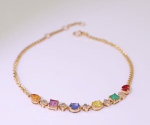 Color Sapphire x Emerald 18K Gold Bracelet -  彩藍寶 × 祖母綠 18K 金手鍊