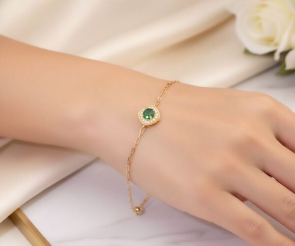 Top-grade Tsavorite (Kaza Green) 18K Gold Diamond Bracelet - 頂級沙弗萊（卡扎綠）18K 金鑽石手鍊
