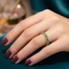 Princess Emerald 18K Gold Band Ring - 祖母綠公主方 18K 金排戒