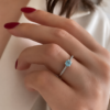 Sky Serenity Ring｜晴空之境 925純銀天空藍托帕石戒指