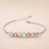 Macaron Heart Tourmaline Bracelet｜馬卡龍甜心 925純銀彩色碧璽愛心手鍊