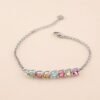 Macaron Heart Tourmaline Bracelet｜馬卡龍甜心 925純銀彩色碧璽愛心手鍊