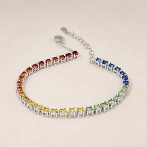 Sapphire Spectrum Bracelet｜彩虹光譜 925純銀彩色藍寶石手鍊