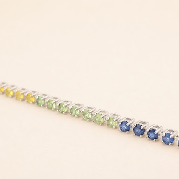 braceletsilvercailambao4 Sapphire Spectrum Bracelet|彩虹光譜 925純銀彩色藍寶石手鍊