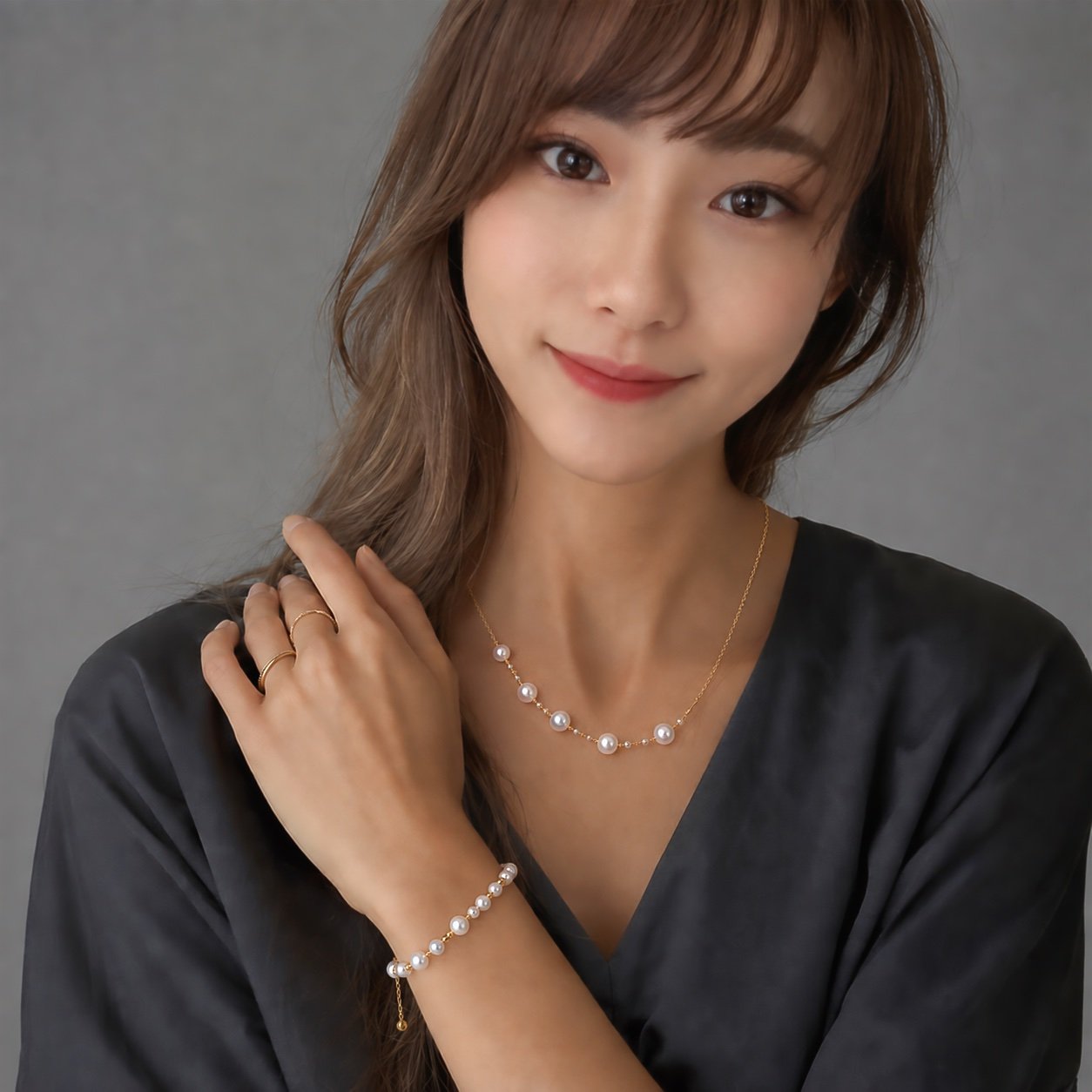 Akoya Cascading Pearl Lariat Earrings - 阿古屋流蘇珍珠長耳環