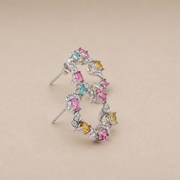 Tourmaline Garland Earrings｜彩碧花環 925純銀彩色碧璽鋯石耳環