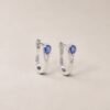 Sapphire Drop Huggie Earrings｜藍寶水滴 925純銀藍寶石耳扣耳環