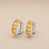 earringserkouhuansueijin2 Golden Glow Huggie Earrings|金耀微光 925純銀黃水晶耳扣耳環