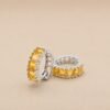 earringserkouhuansueijin3 Golden Glow Huggie Earrings|金耀微光 925純銀黃水晶耳扣耳環