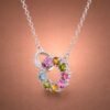 necklacebixicircle3 Tourmaline Color Wreath Necklace|彩碧花環 925純銀彩色碧璽鋯石項鍊